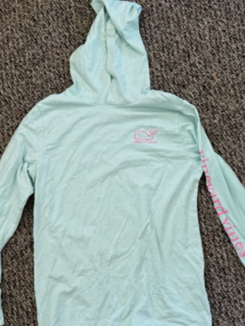 Vineyard Vines Tee Hoodie - Kids Medium - Powder Blue